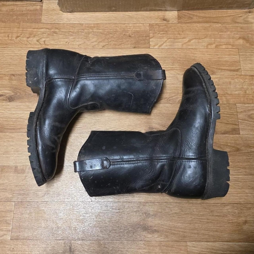 Vintage Leather Red Wing Cowboy Work Boots Made In USA READ DESCRIPTION!